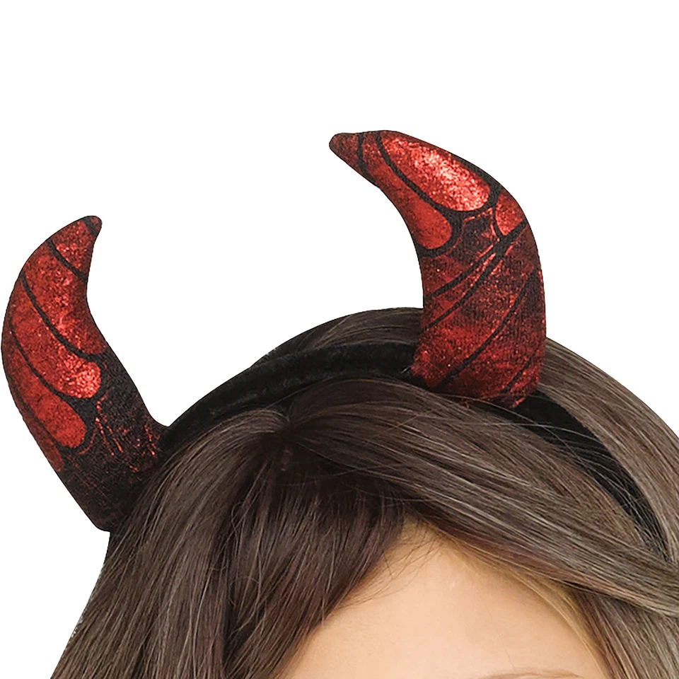 Disfraz NIÑO DIABLO Niñas NUEVO Rojo Negro Vestido Cola Cuernos Alas Talla Pequeña 4-6 Foto 4 de 4