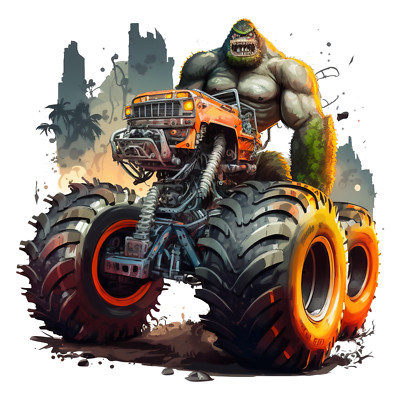 XXL 18X18 cm Autoaufkleber Sticker Monster Truck Aufkleber
