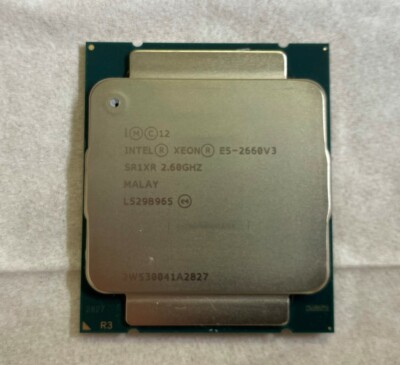 Intel Xeon SR1XR E5-2660 v3 2.60 GHz 10 Cores 25MBs 9.6 GT/s 105W Processor