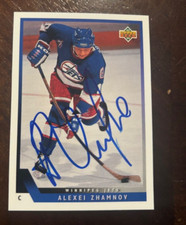 1993-94 Upper Deck Alexei Zhamnov signed autographed card #162 Winnipeg Jets
