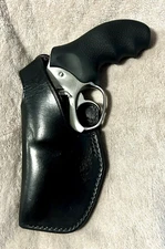 DON HUME BLACK LEATHER HOLSTER - NEW VINTAGE LH MODEL H719 NO 1  2 1/2" REVOLVER