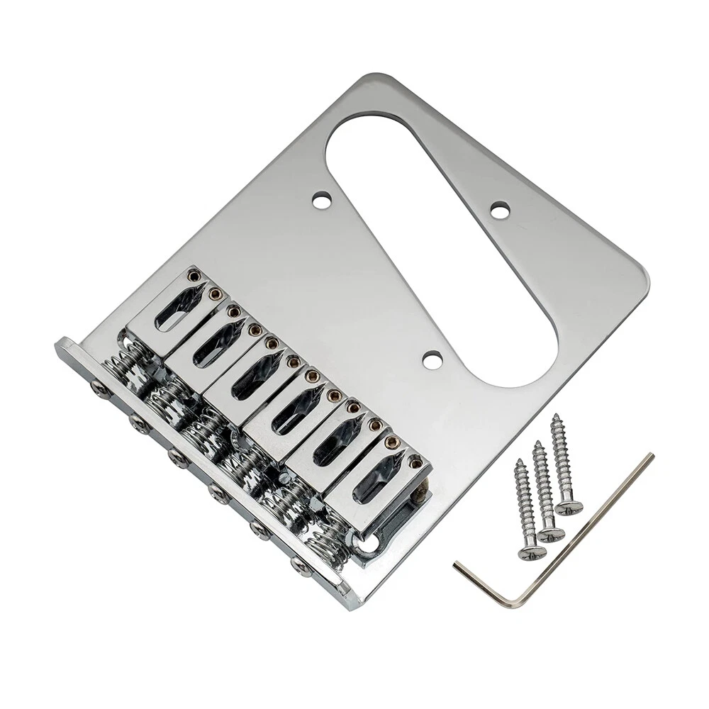 텔레캐스터 텔레 TL 모던 스타일 크롬용 새들 6개 기타 브리지 컨트롤 플레이트-Freehip.co.kr