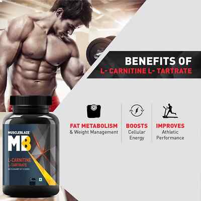 MuscleBlaze L-Carnitine L-Tartrate 500mg L-Carnitine Convert Fat into Energy