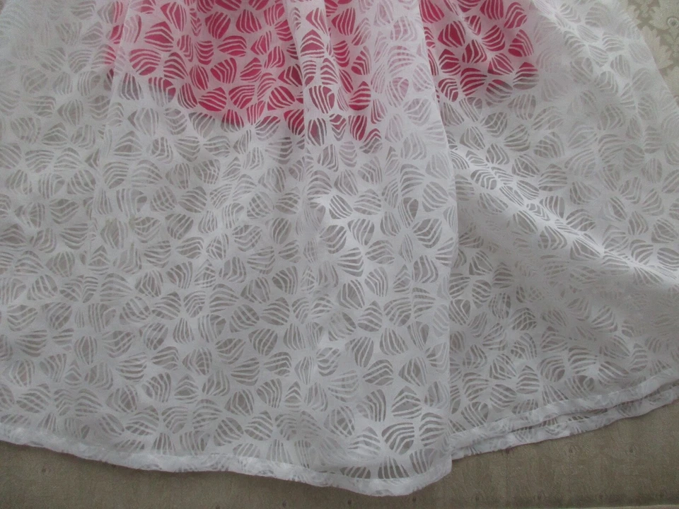 Catimini Niño Niña Estampado Blanco Falda Pull-On con Pantalones Cortos Rosa Incorporados, Talla 10 Foto 4 de 4