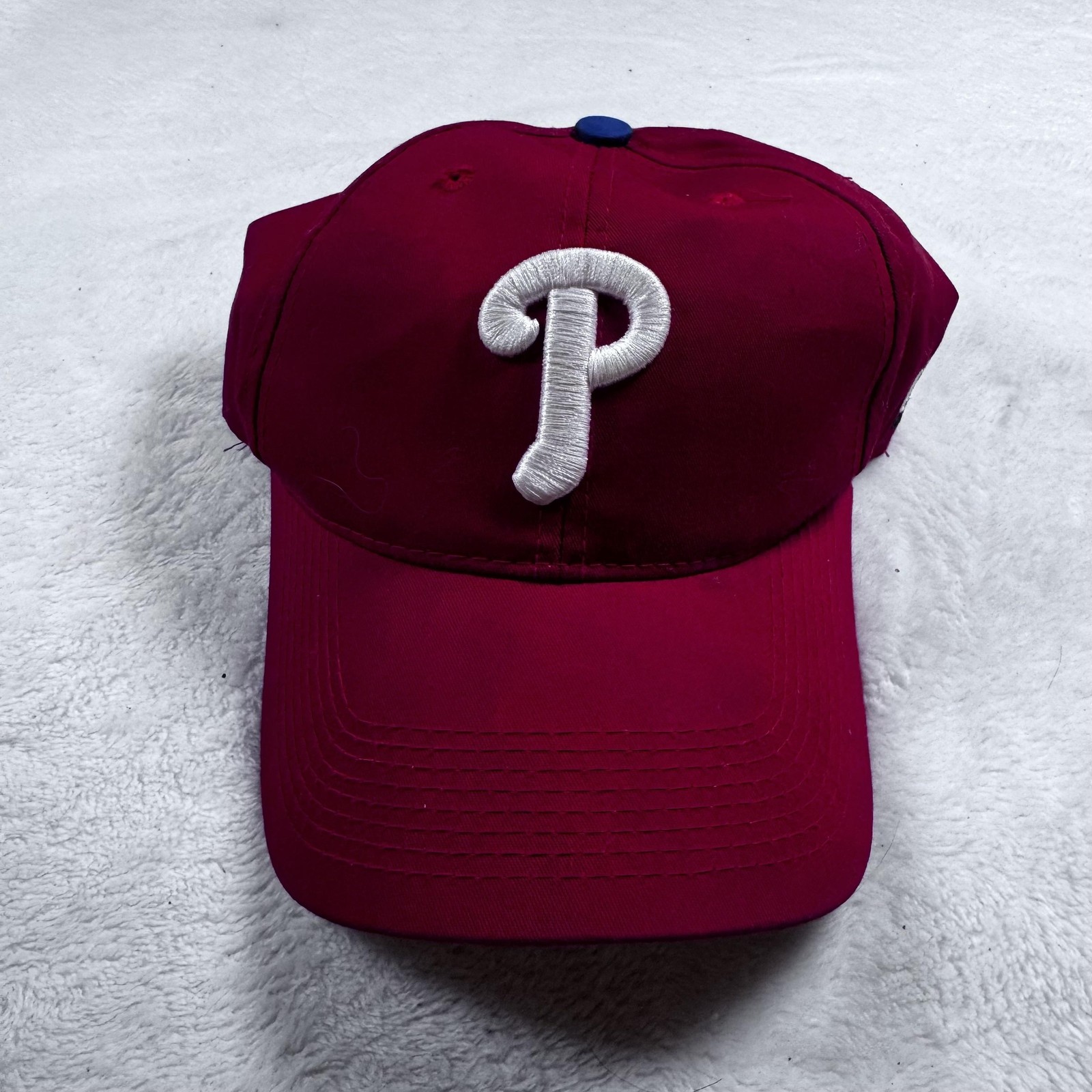 OC Sports Hat Cap Strap Back Mens One Size Red Twill Embroidered P Logo