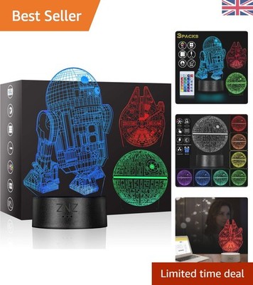 Bezaubernde 3D Star Wars Stimmungslampe: 16 Farben, Touch-Fernbedienung