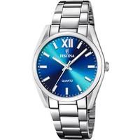 Festina Boyfriend Damenuhr F20622-I Blau Edelstahlband 36,8 Mm