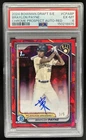 2024 Bowman Draft Sapphire Braylon Payne Chrome Auto Red 1st #/5 Brewers PSA 6