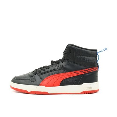 PUMA Herren Rebound Joy Sneaker Schwarz/Rot/Blau Basketball High-Top EU 40.5