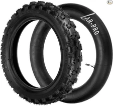 2.5-10" Off-Road Tire and Inner Tube Set - Dirt Bike Tire with 10-Inch Rim and 1