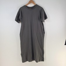 Uniqlo womens t shirt dress size XS grey short sleeve cotton round neck 124584