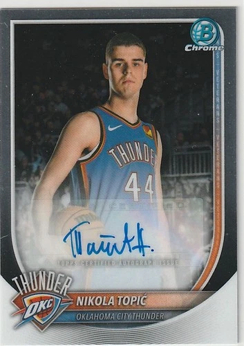 2025-26 Bowman Chrome Nikola Topic Auto BCA-NO Oklahoma City Thunder