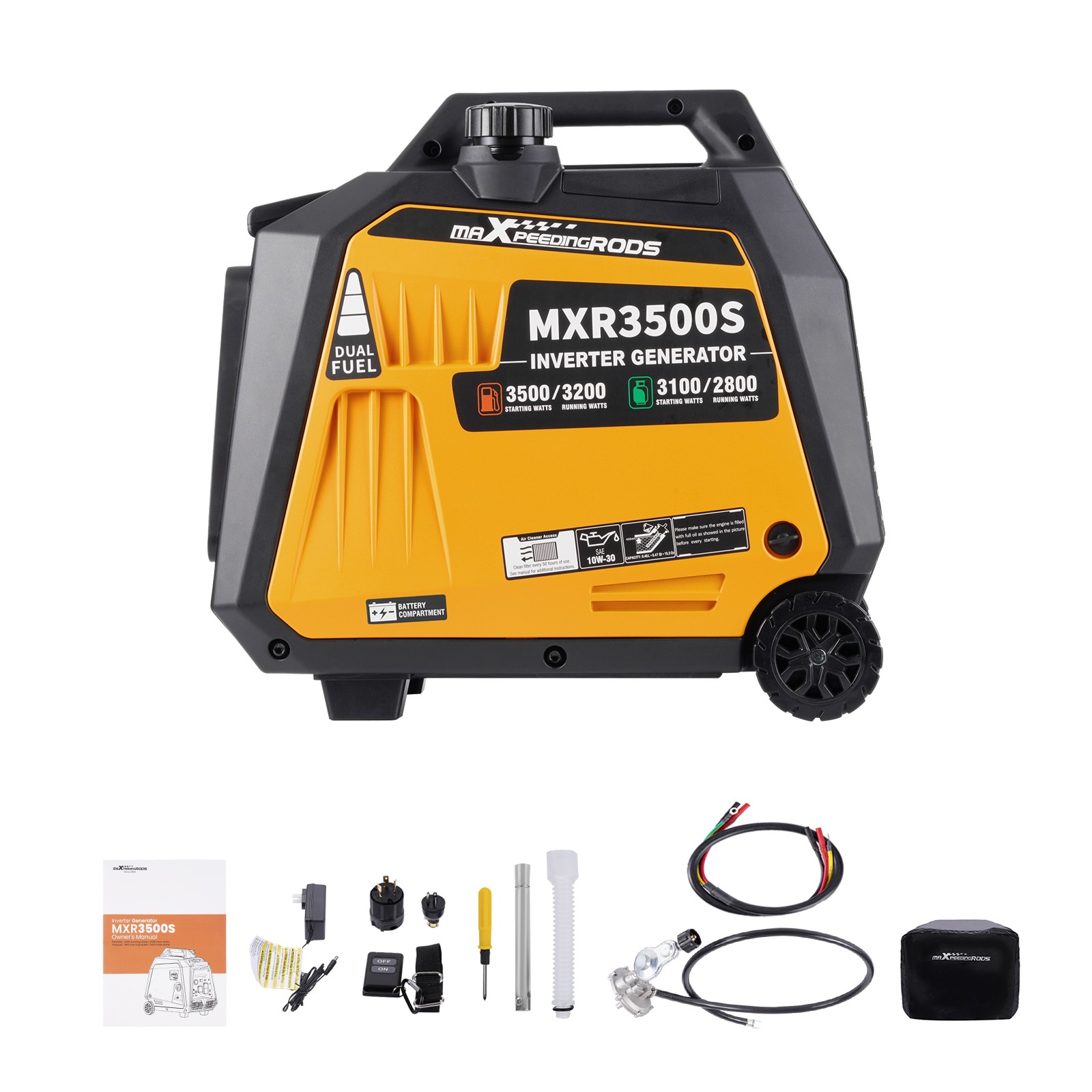 Gas LPG Powered Portable Generator 3200 Watt Electric Start Home Back up  RV