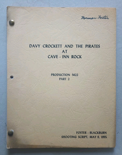 Davy Crockett und die Piraten in der Höhle - Inn Rock (1955) Original TV Skript
