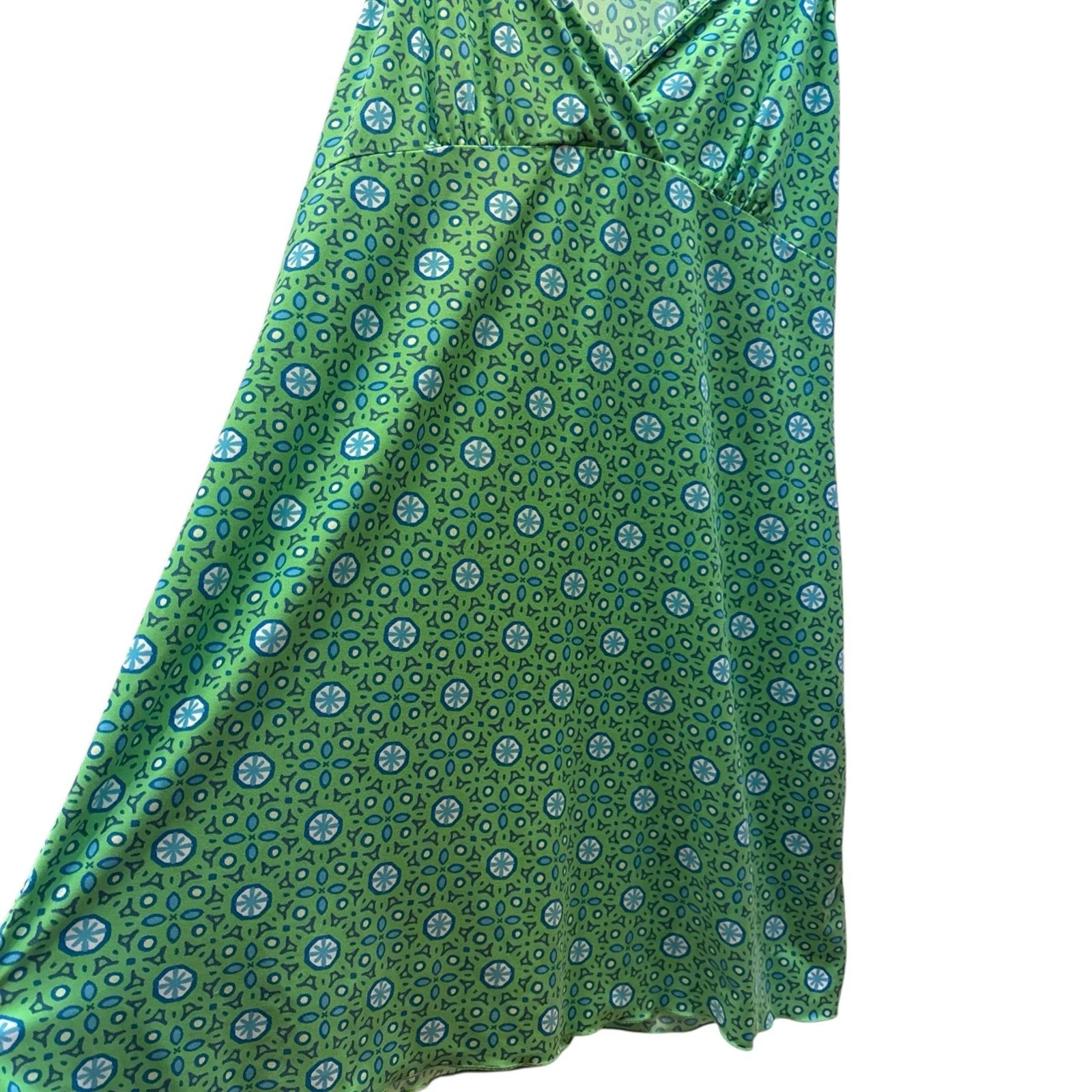 UNDERCOVER Prendisole donna Secret Treasures verde stampa calico racerback taglia small
