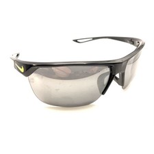 Nike NEW Trainer EV0934 001 216 Black Half Rim Sunglasses Black Lens Sports