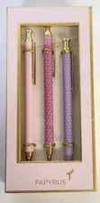 NIB! Papyrus Set of 3 Click Pen Set