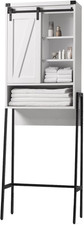 Over the Toilet Storage Cabinet, behind Toilet Bathroom Organizer with Adjustabl