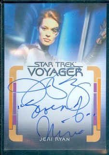 Star Trek Voyager Archives & Inscriptions Jeri Ryan Inscription Autograph Card