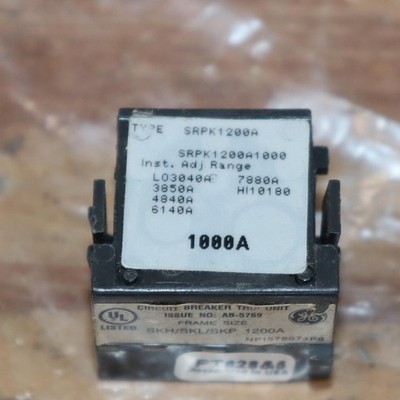 GE SPECTRA Breaker Rating Plug SRPK1200A1000 for 1200A Frame SKH/SKL/SKP Breaker