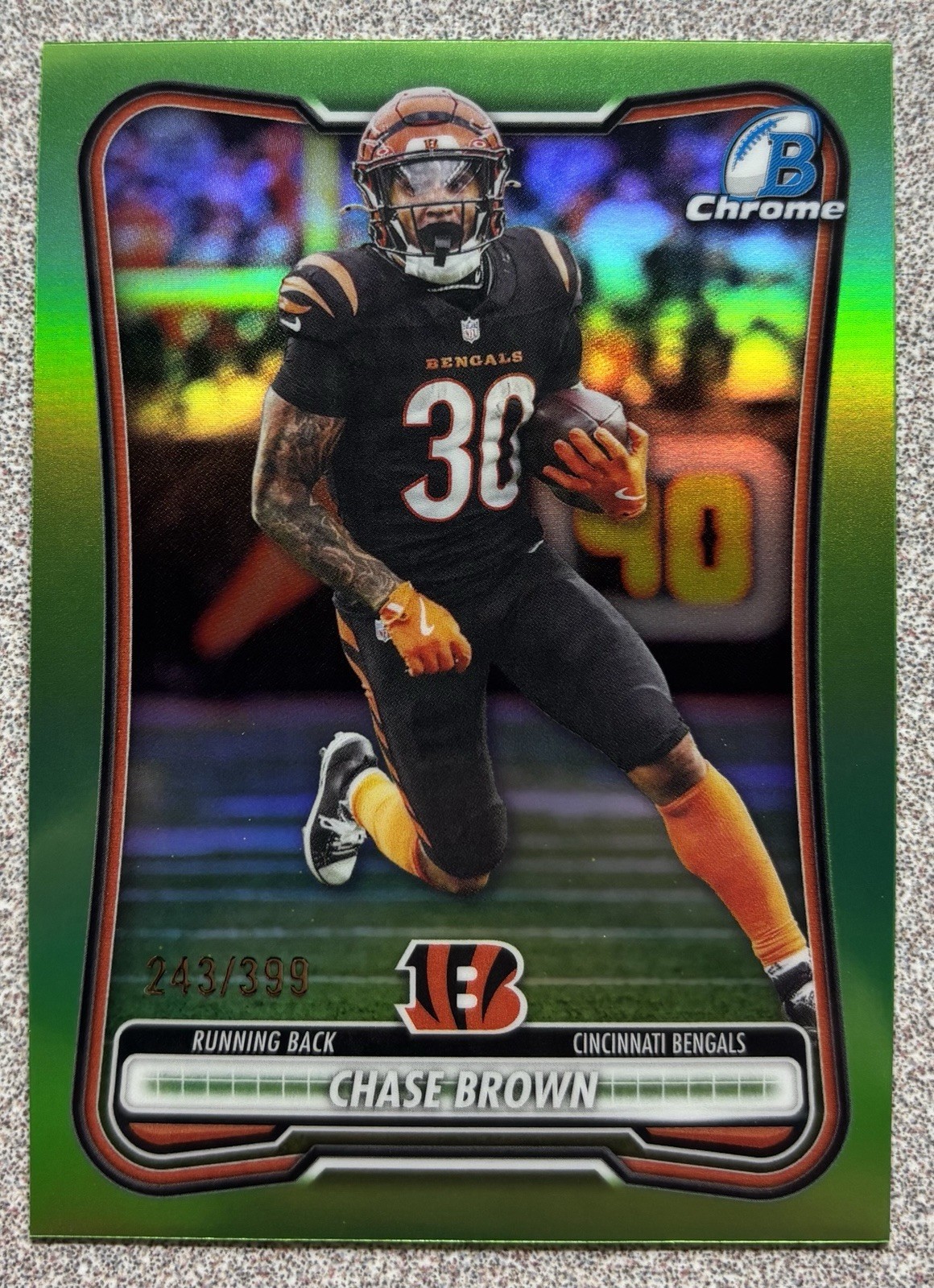 2026 Bowman Chrome Neon Green Chase Brown #BCV-19 /399