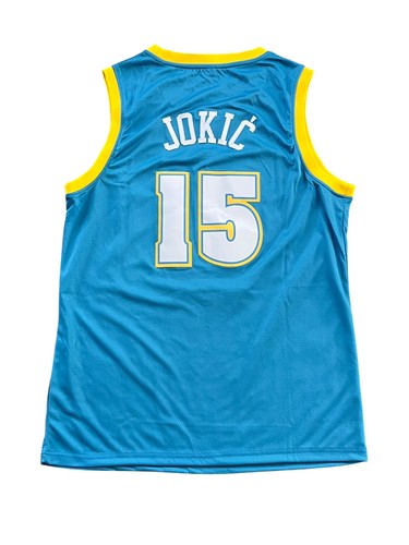 Nikola Jokic Denver Nuggets #15 Jersey Men's Large Powder Blue Stitched NEW