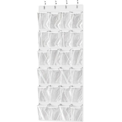 Simple Houseware 24 Pockets Large Clear Extra Pockets, White