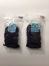 2 PK OF 50 COUNT SCUNCI NO DAMAGE HAIR TIES FOR WOMEN/ GIRLS/ MEN