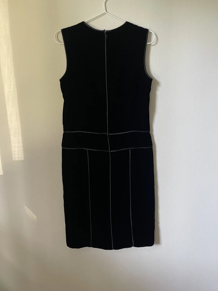 Vestido de Terciopelo Negro Años 90 Jil Sander Largo Midi Talla 6 (IT 38) Foto 2 de 4