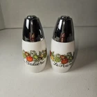 Vintage Milk Glass Salt & Pepper Shakers "Spice Of Life" Westinghouse 1970's