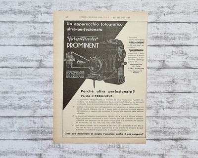 1930er Voigtländer Prominent Kamera Ronzoni Reklame Italia Zeitschrift Werbung