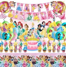 62PCS Disne Princess Party Supplies, Birthday Decorations