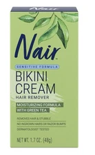Nair Bikini Cream Hair Remover Sensitive Formula With Green Tea 1.7 Oz
