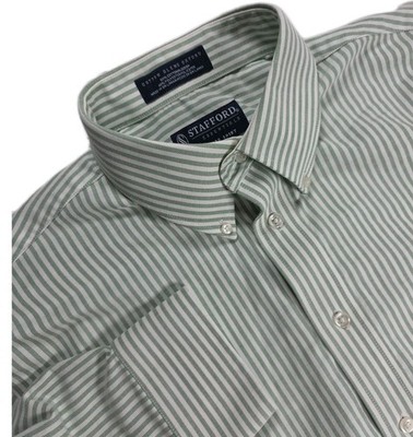 Stafford Essentials The Oxford Shirt Mens Classic Fit STRIPED 16.5 32-33