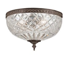Crystorama 117-12-EB Richmond 3-Light Lead Crystal Flush Mount