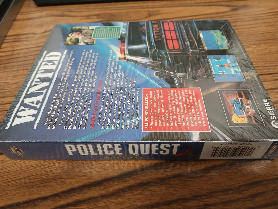 Police Quest 2: The Vengeance (Sierra, 1988) NEW ARRIVAL SEALED MINT!⭐⭐⭐⭐⭐ - Image 4 of 4