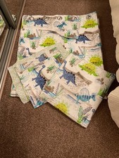 Dunelm Dinosaur Roar Eyelet Curtains (Blackout), Double Bedding & 3 Pillowcases