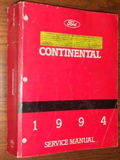 1994 LINCOLN CONTINENTAL SHOP MANUAL / ORIGINAL FOMOCO SHOP BOOK!!!
