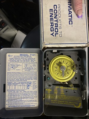 Intermatic T104p Electromechanical Timer,24 Hour,Dpst