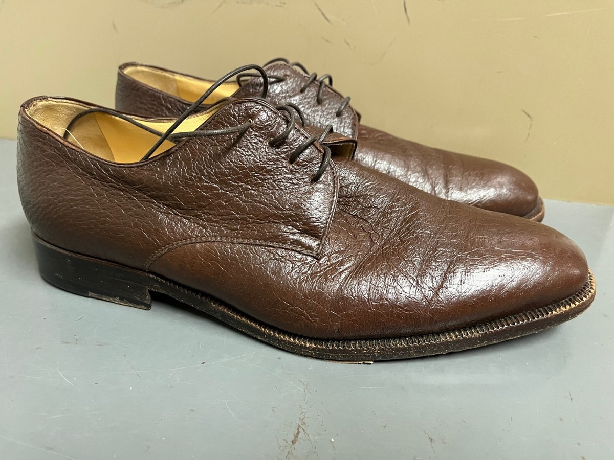 MORESCHI Mens Dress Shoes, Brown, Soft Leather, Derby Lace-Ups