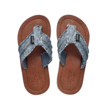 LESTARIE Jungen Leder Flipflops, Zehensteg Sandalen, handgefertigt Gr.25-39