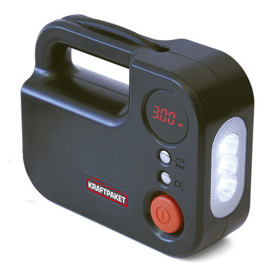 Auto KFZ Mini Reifen Druckluft Kompressor 12V 10 Bar Digital 22L Dino KRAFTPAKET