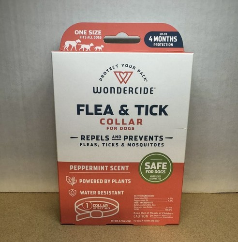 Wondercide Flea & Tick Plus Mosquito Dog Collar - (1) 4 Month Collar For All Sz