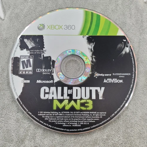 Call of Duty Modern Warfare 3 Xbox 360 Video Game 2011 CODMW3 UNTESTED Disc Only