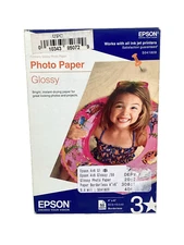 Epson Photo Paper 50 Sheets 4x6" 60 Lb Borderless Bright Glossy Inkjet New
