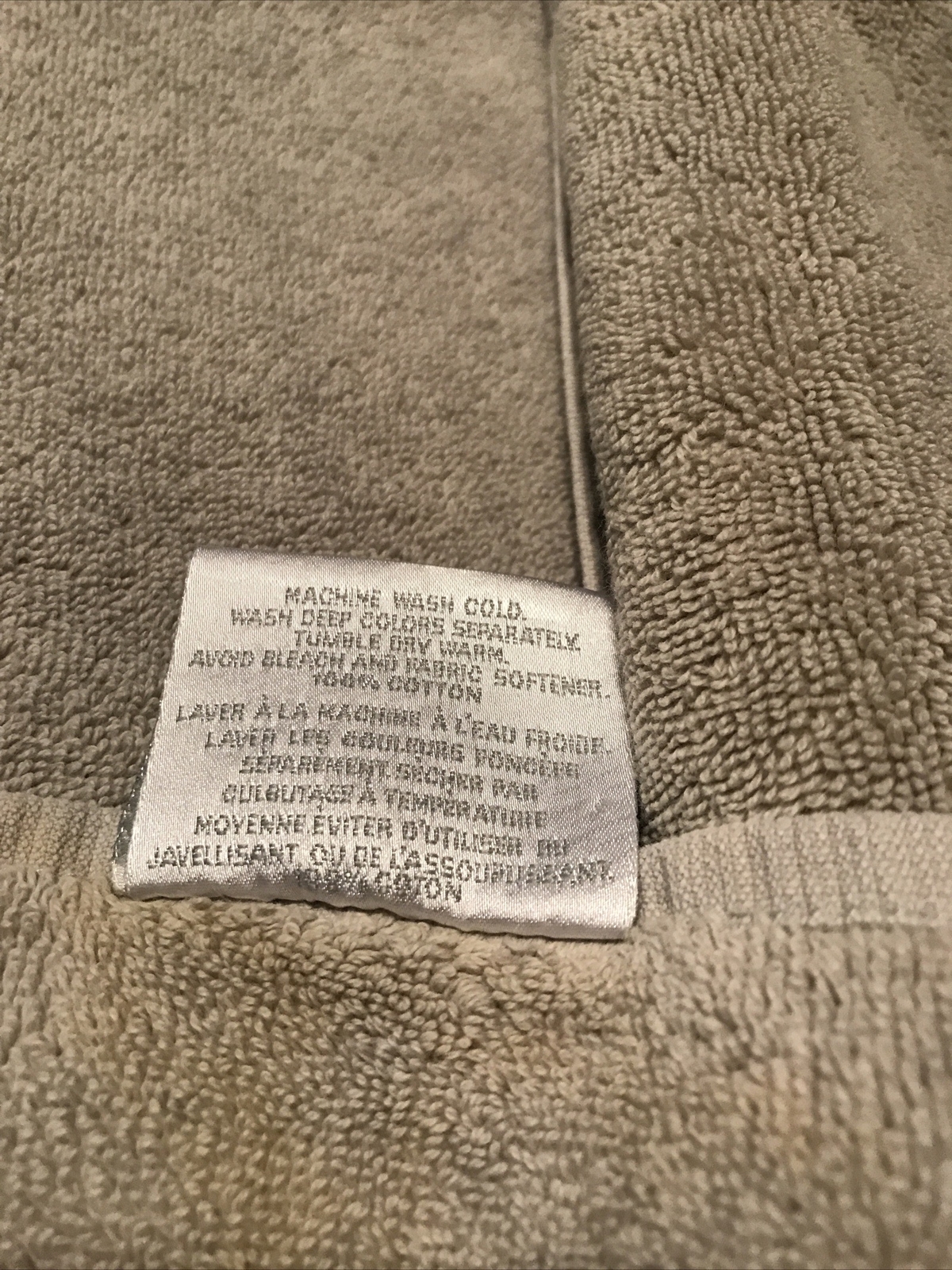 Set 2 Restoration Hardware Fog Grey 100% Turkish Cotton 2 Hand Towels