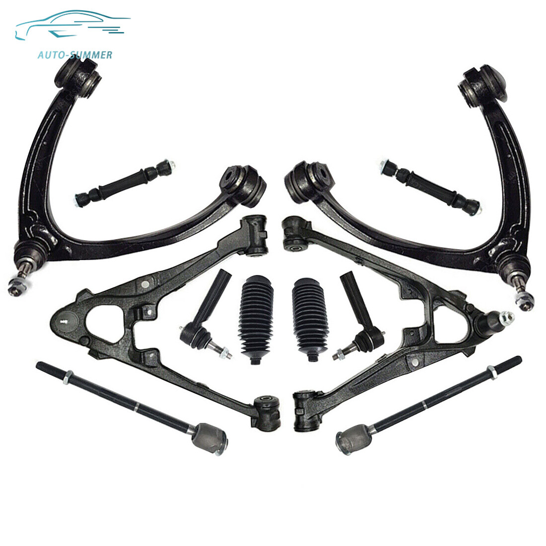 Front Upper & Lower Control Arms Tie Rods For CHEVY SUBURBAN 1500 GMC