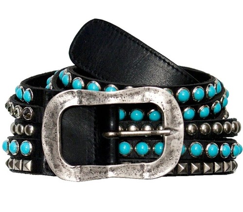Leatherock Belt Womens Size Small Snake Skin Studded Crystals Southwestern Vintage Leatherock Women main image 4