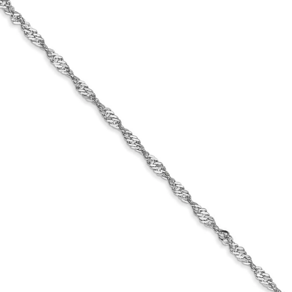 1.7mm 14k White Gold Singapore Chain Necklace 30 Inch eBay
