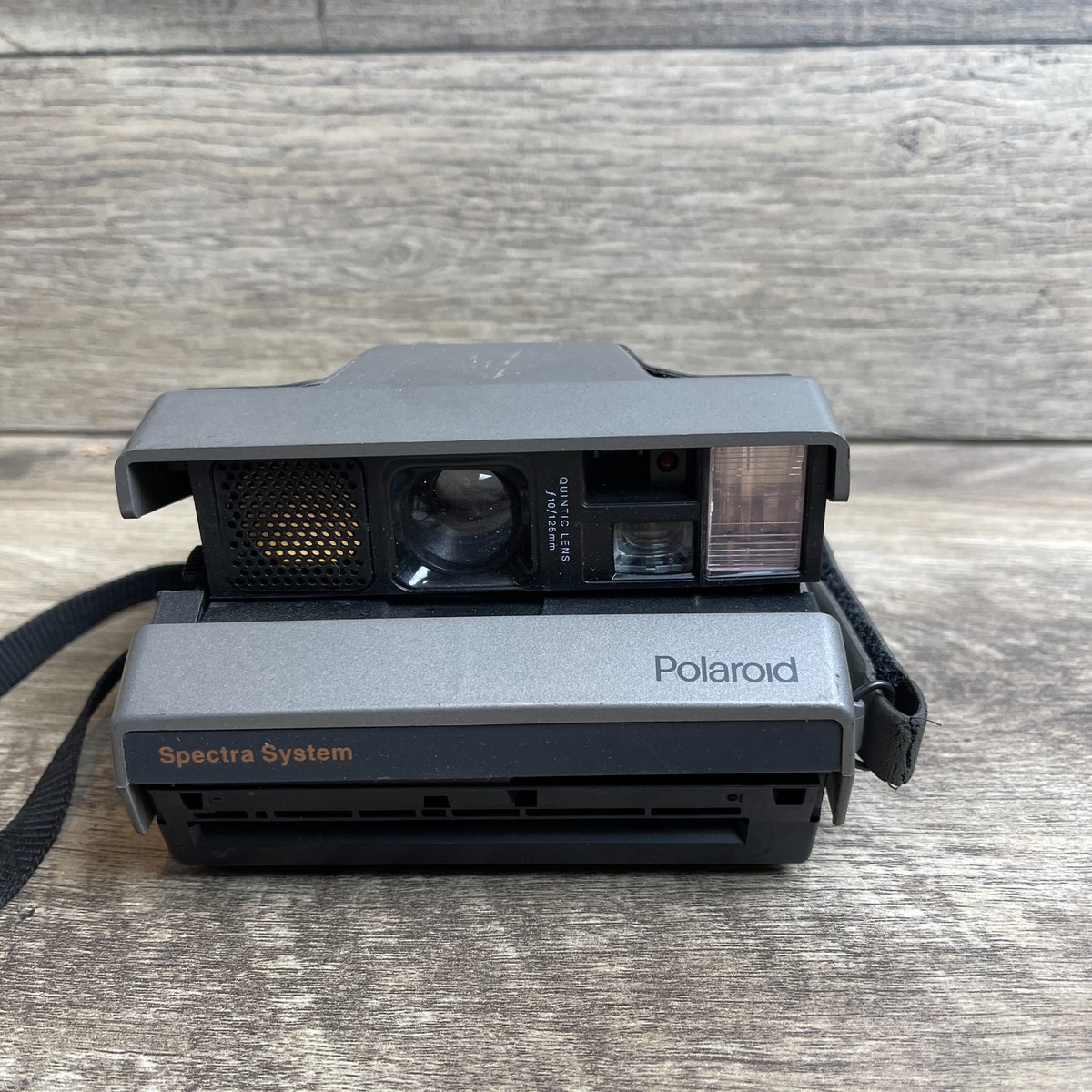 Vintage Polaroid Spectra System Instant Film Camera Black Built In